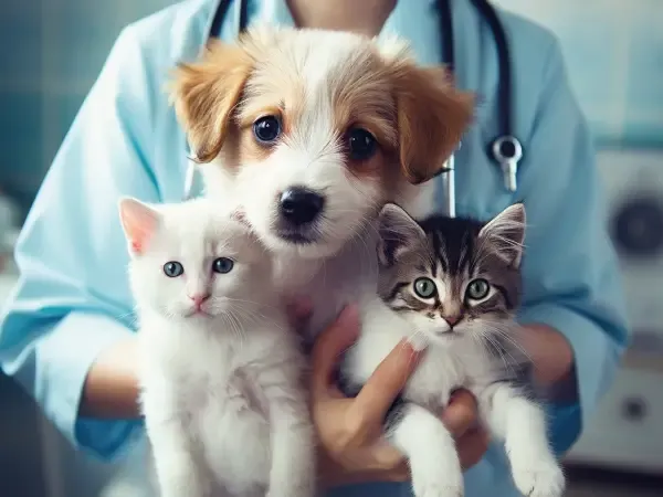 Puppy en kittens